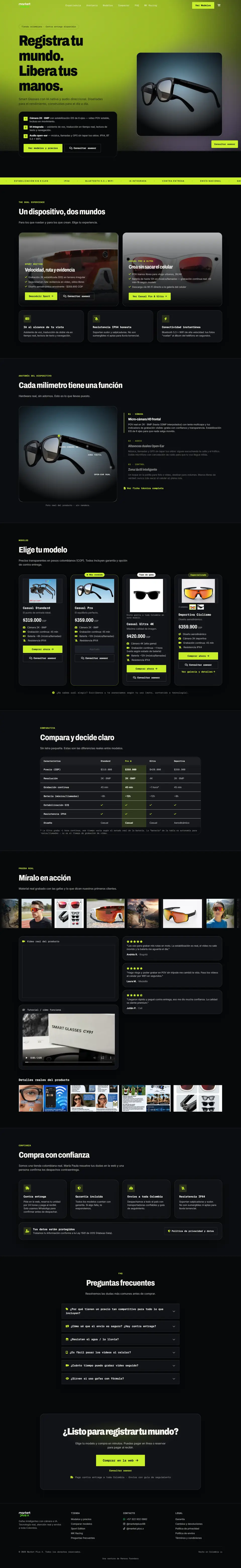 Página de inicio de Marketplusx en escritorio